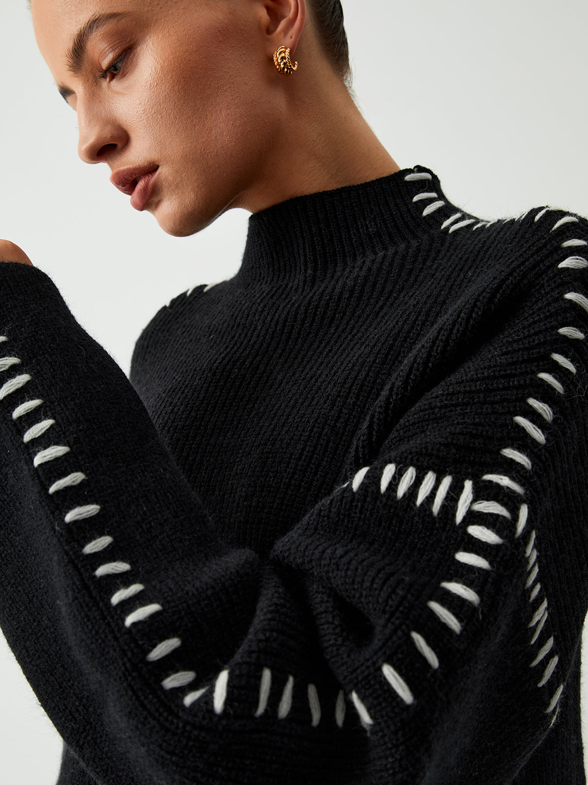 Mira Contrast Knit Sweater