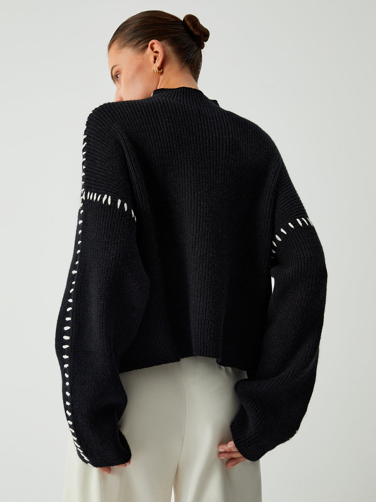 Mira Contrast Knit Sweater