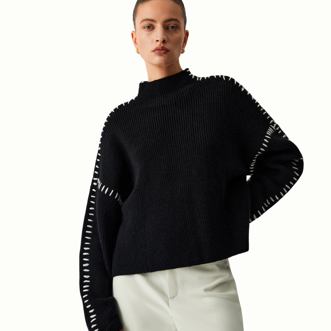 Mira Contrast Knit Sweater