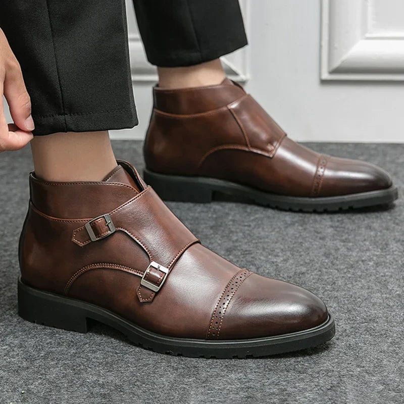 Auren Dual-Buckle Boots